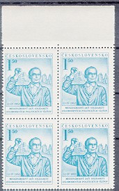 Politick� v�zni, sk�šobn� tlač v svetlomodrej farbe